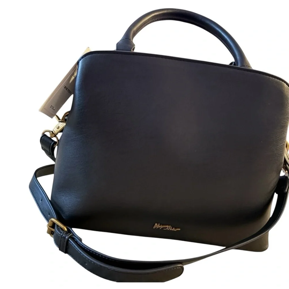 Betsy Johnson What A Stud Small Satchel Handbag Studded Heart Patterns